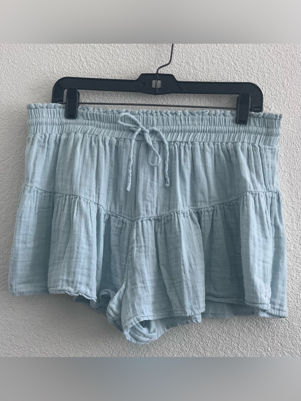 Aeropostale Light Blue Ruffle Tiered Shorts
